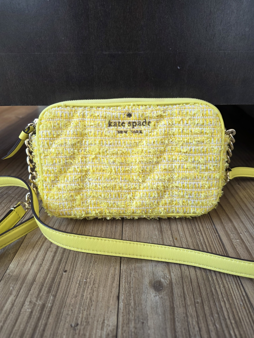 kate spade Yellow Tweed Crossbody Bag